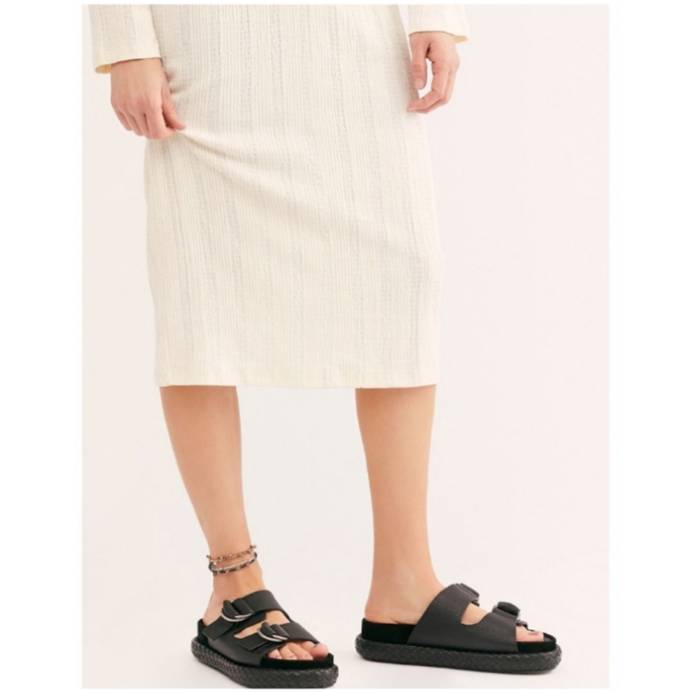 Free People Panama Black Slides